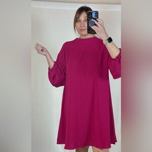 White Birch Fuchsia Long Sleeve Dress